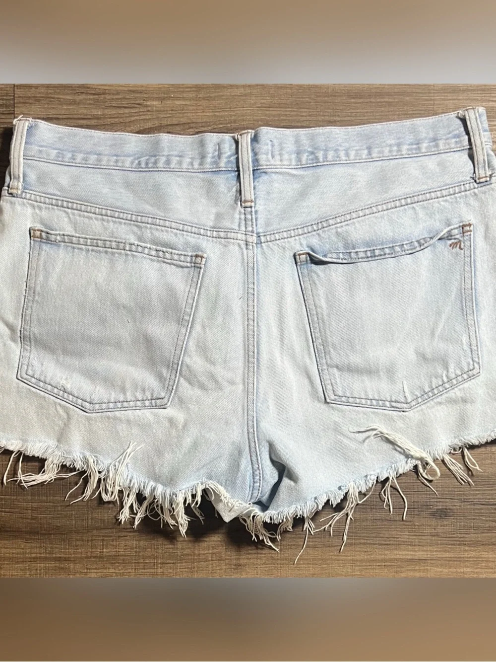 Madewell Relaxed Denim High Rise Distressed Cut Off Jean Shorts